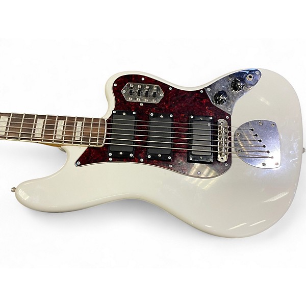 Used Squier Vintage Modified Bass VI White Electric Bass Guitar