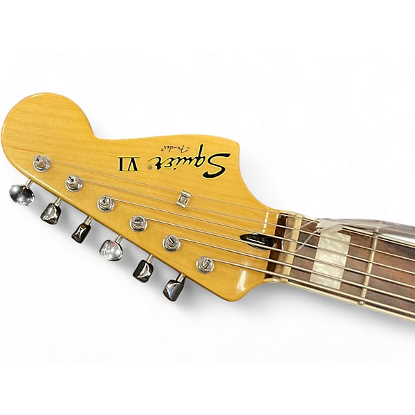 Used Squier Vintage Modified Bass VI White Electric Bass Guitar