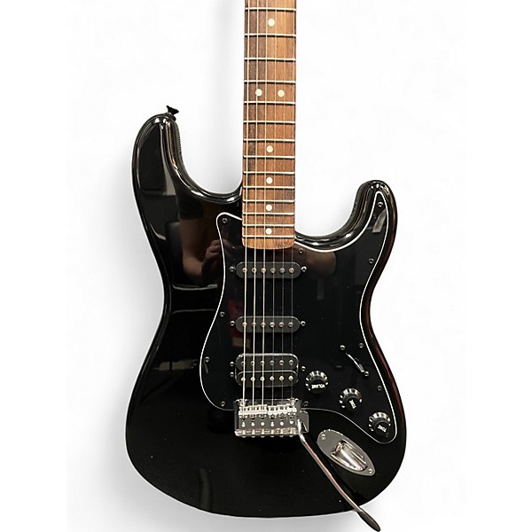 Used Fender Standard Stratocaster HSS Black Solid Body Electric Guitar