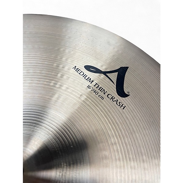 Used Zildjian 16in A Series Medium Thin Crash Cymbal