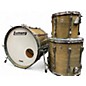 Used Ludwig 3 Piece 80s Keystone Emerald Gloss Natural Drum Kit thumbnail