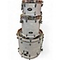 Used Jjrums 3 Piece Pure Bubinga Pearl White Drum Kit thumbnail