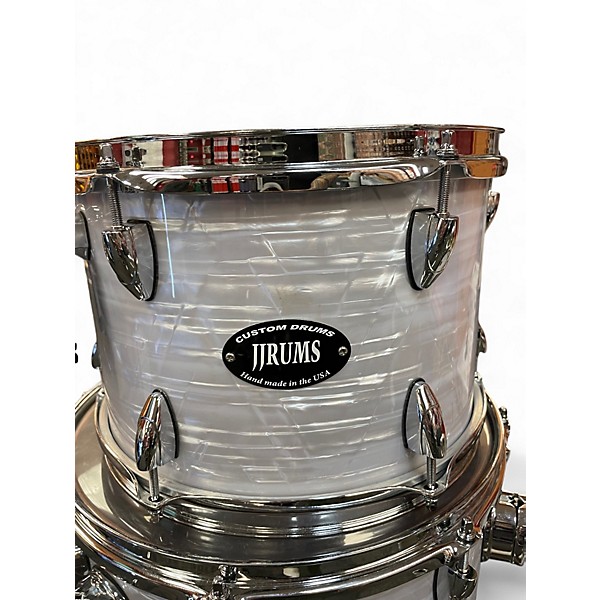 Used Jjrums 3 Piece Pure Bubinga Pearl White Drum Kit