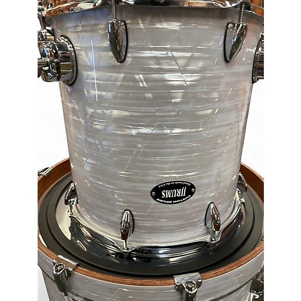 Used Jjrums 3 Piece Pure Bubinga Pearl White Drum Kit