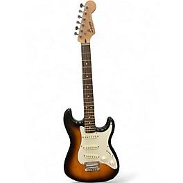 Used 2017 Squier Strat SS 3 Color Sunburst Solid Body Electric Guitar