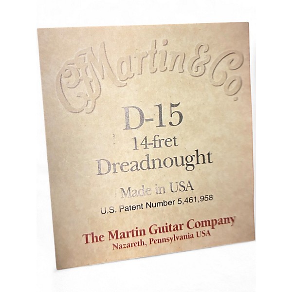 Used 2006 Martin D15 Mahogany Acoustic Guitar