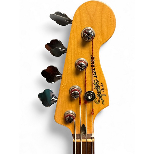 Used 2010s Squier Jazz Bass 2 Tone Sunburst Electric Bass Guitar