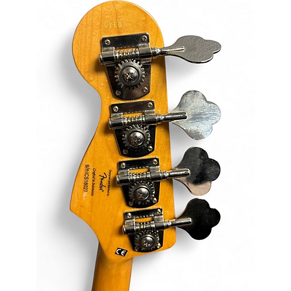 Used 2010s Squier Jazz Bass 2 Tone Sunburst Electric Bass Guitar