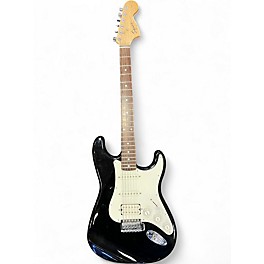 Used 2002 Squier Affinity Stratocaster Black Solid Body Electric Guitar