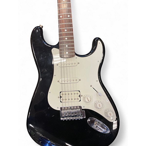 Used 2002 Squier Affinity Stratocaster Black Solid Body Electric Guitar