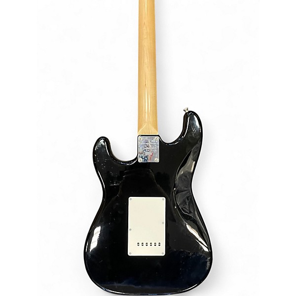 Used 2002 Squier Affinity Stratocaster Black Solid Body Electric Guitar