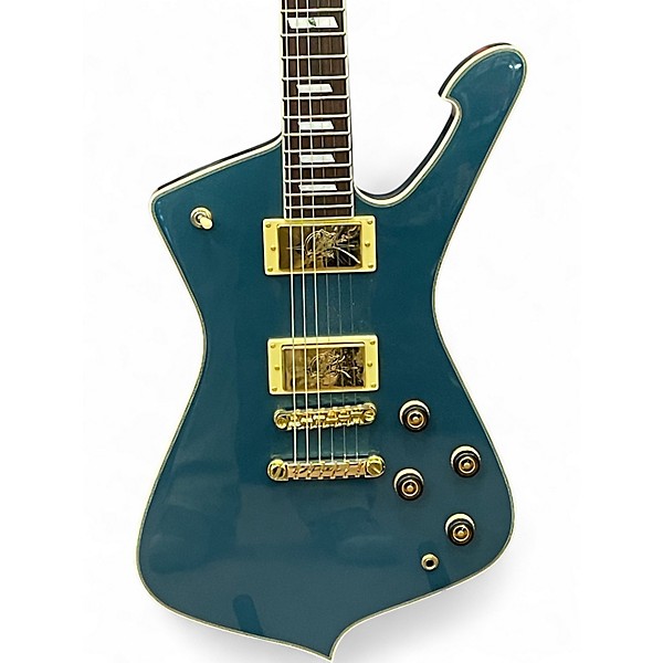 Used Ibanez IC420 Iceman Antique Blue Metallic Solid Body Electric Guitar