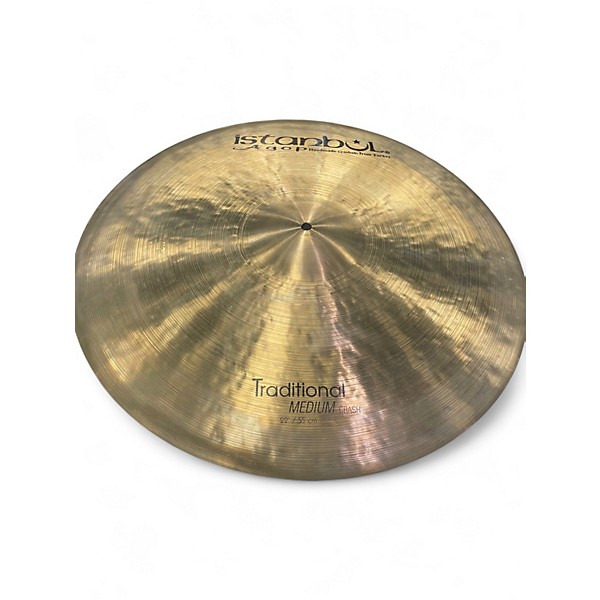 Used Istanbul Agop 22in Traditional Medium Crash Cymbal