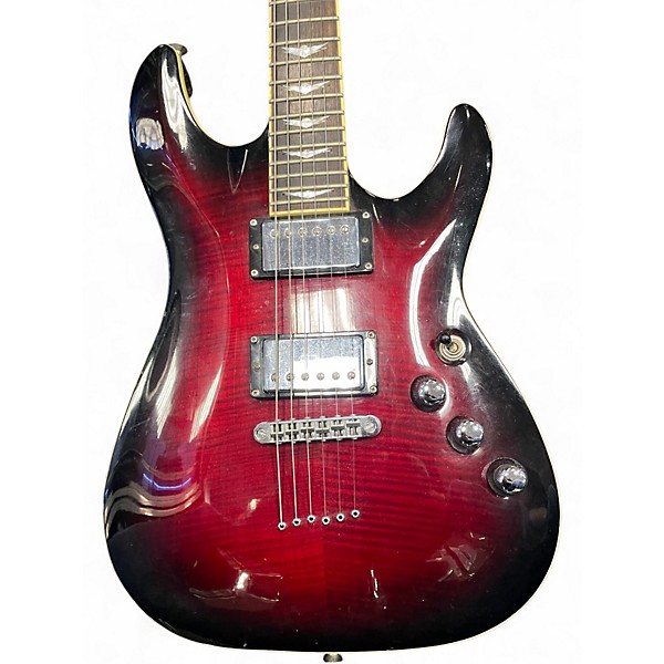 Used Schecter Guitar Research C1 Plus Trans Red Solid Body Electric Guitar