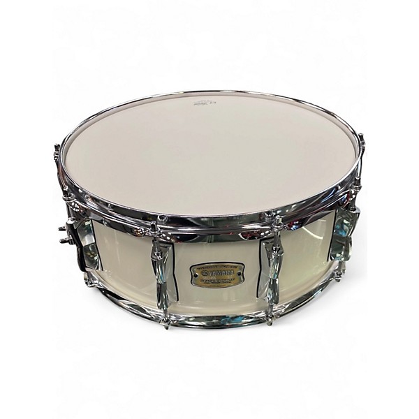 Used Yamaha 14in stage custom birch classic white Drum