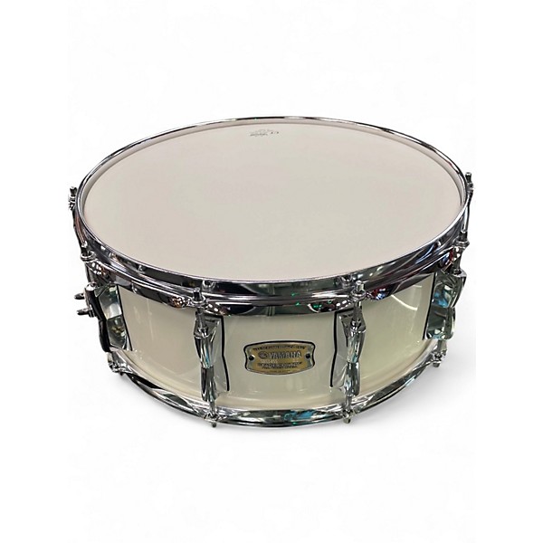 Used Yamaha 14in stage custom birch classic white Drum