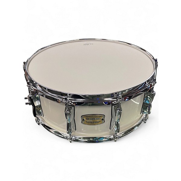 Used Yamaha 14in stage custom birch classic white Drum