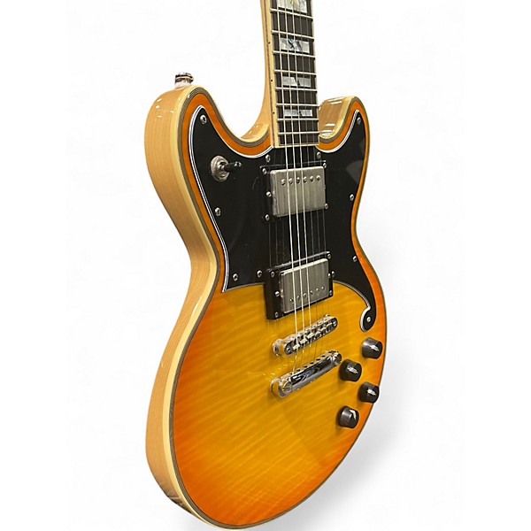 Used D'Angelico Deluxe Brighton Lemonburst Solid Body Electric Guitar