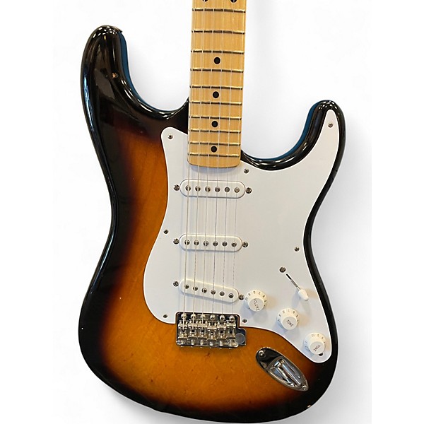 Used 2014 Fender 60th Anniversary 1954 American Vintage Stratocaster Two Tone Sunburst Solid Body Electric Guitar