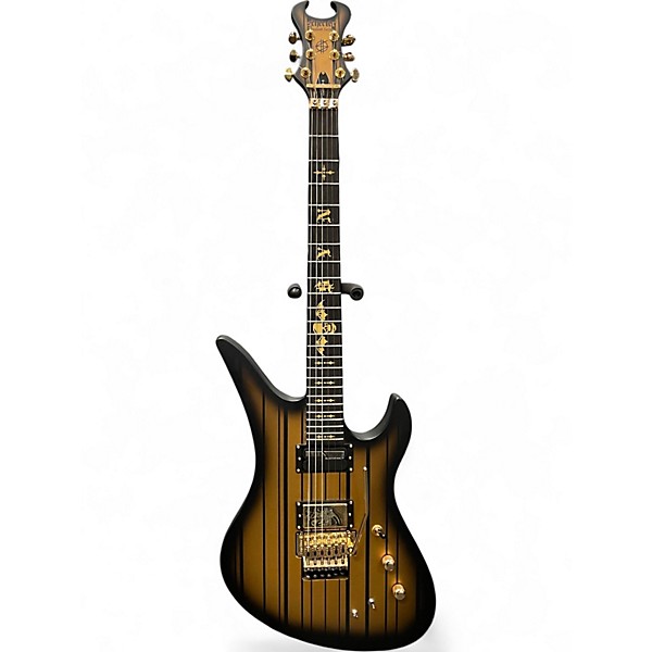 Used Schecter Guitar Research Synyster Gates Signature Custom S Satin Gold Burst Solid Body Electric Guitar