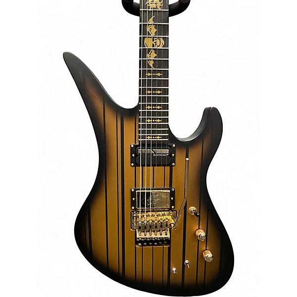 Used Schecter Guitar Research Synyster Gates Signature Custom S Satin Gold Burst Solid Body Electric Guitar