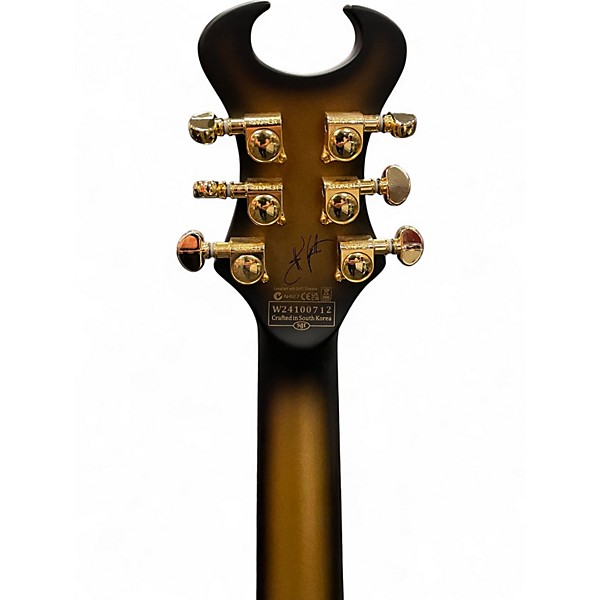 Used Schecter Guitar Research Synyster Gates Signature Custom S Satin Gold Burst Solid Body Electric Guitar