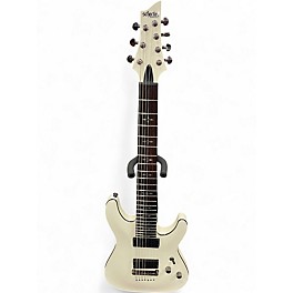Used Schecter Guitar Research Demon 7 String Antique White Solid Body Electric Guitar