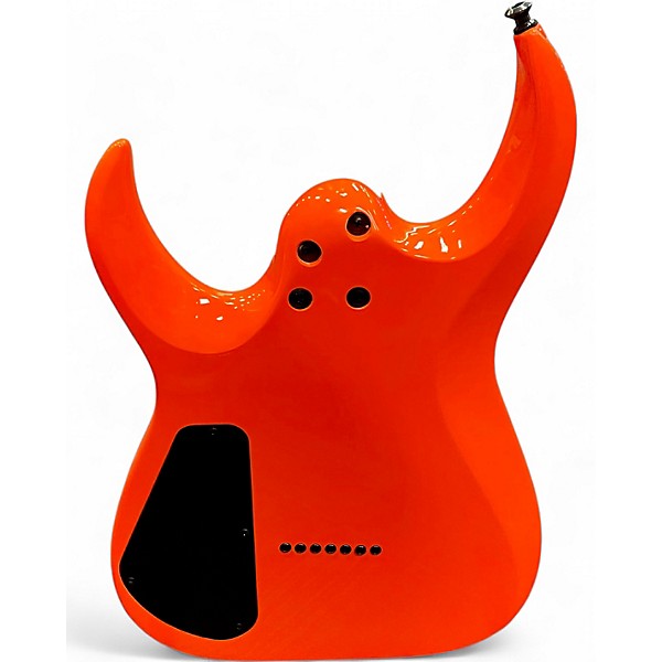 Used 2020 Jackson Misha Mansoor HT7 Juggernaut Carmelized Maple neon orange Solid Body Electric Guitar