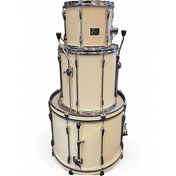 Used Pearl 3 Piece Export Series White Drum Kit