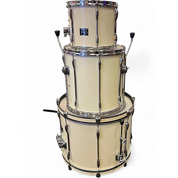 Used Pearl 3 Piece Export Series White Drum Kit