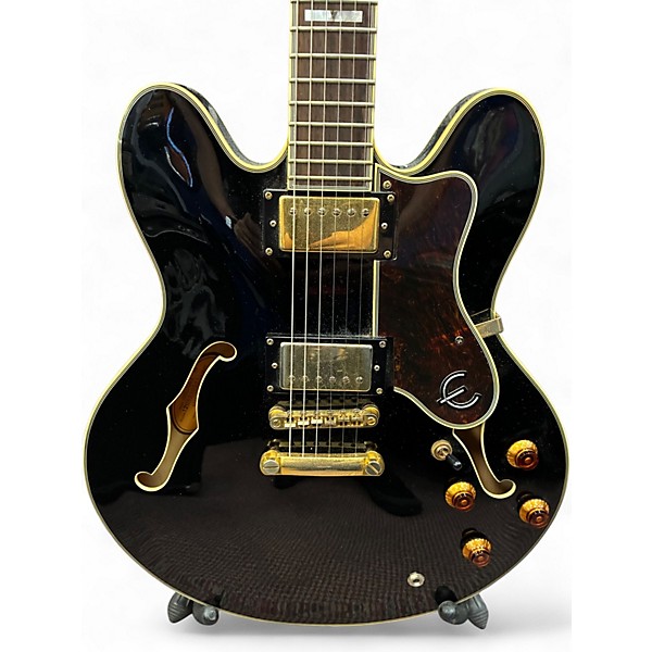Used Epiphone sharaton pro ii Black Hollow Body Electric Guitar