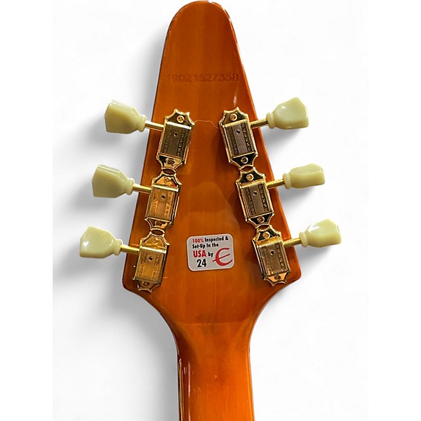 Used Epiphone 1958 Korina Flying V Natural Solid Body Electric Guitar