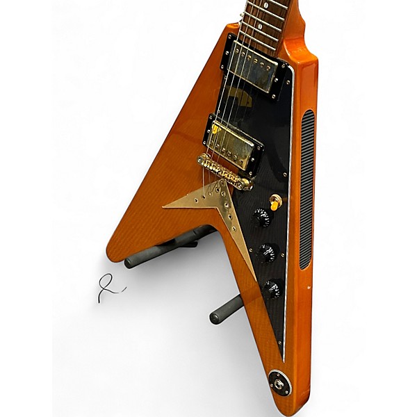 Used Epiphone 1958 Korina Flying V Natural Solid Body Electric Guitar