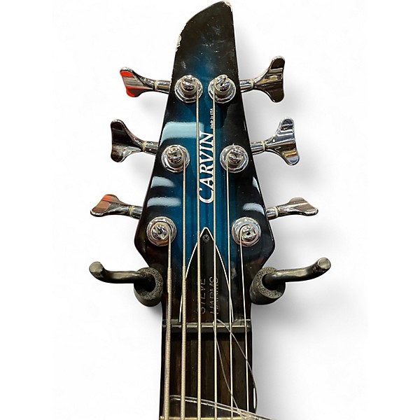 Used Carvin LB-76 Steve Harris Blue Electric Bass Guitar