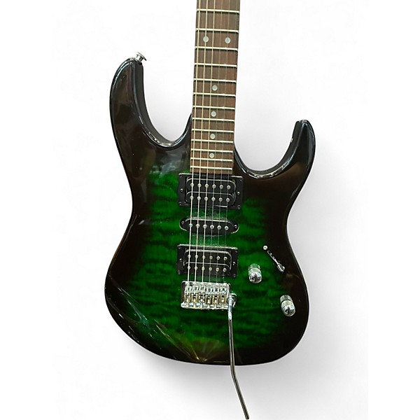 Used Ibanez GRX70QA Green Solid Body Electric Guitar