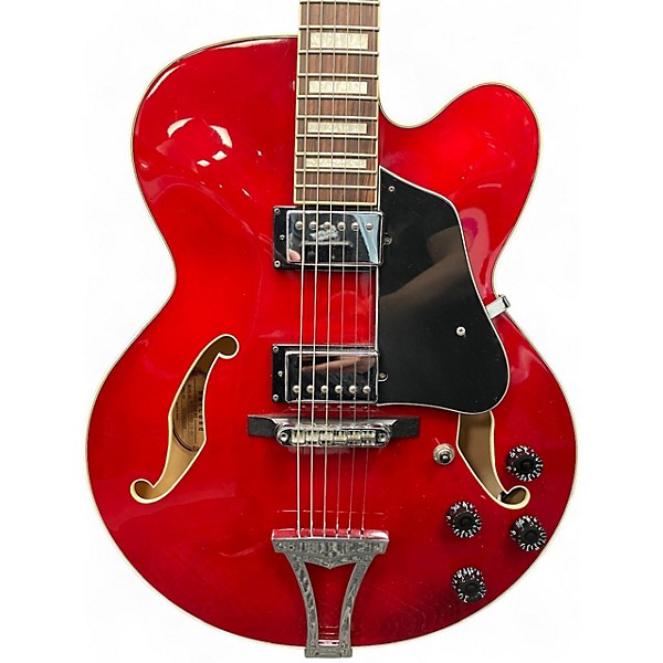 Used Ibanez AFS75 Artcore Trans Red Hollow Body Electric Guitar