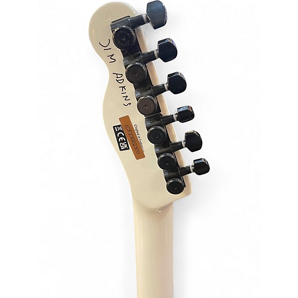 Used Fender JA90 Jim Adkins Thinline Telecaster White Hollow Body Electric Guitar
