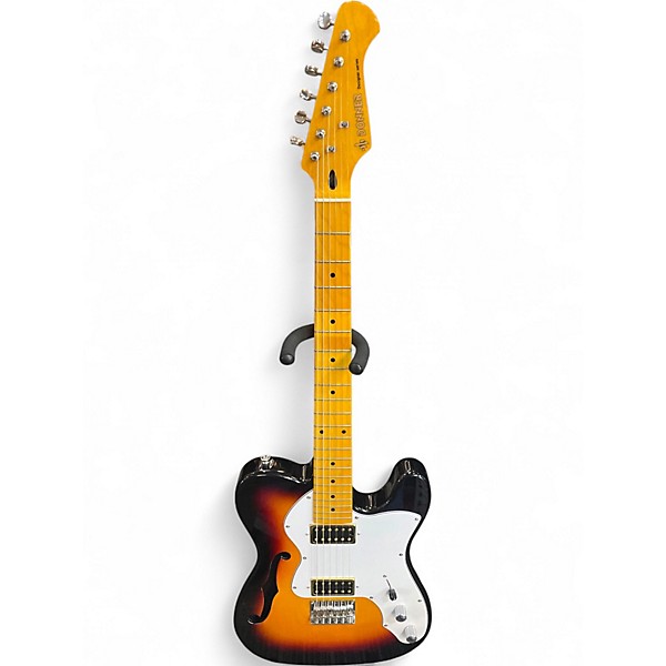 Used Donner DJC-1000S Thinline Telecaster w Epiphone Pro Buckers 3 Tone Sunburst Solid Body Electric Guitar