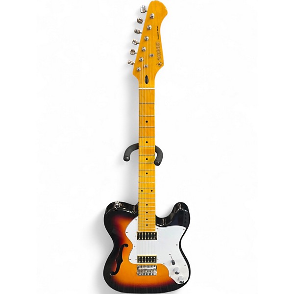 Used Donner DJC-1000S Thinline Telecaster w Epiphone Pro Buckers 3 Tone Sunburst Solid Body Electric Guitar
