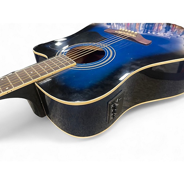 Used Ibanez V70CE Blue Acoustic Electric Guitar