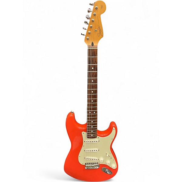 Used Fender California Series Stratocaster Fiesta Red Solid Body Electric Guitar
