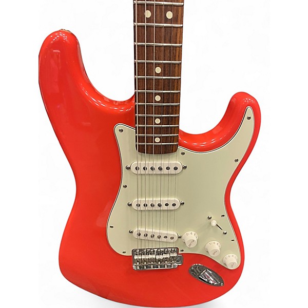 Used Fender California Series Stratocaster Fiesta Red Solid Body Electric Guitar