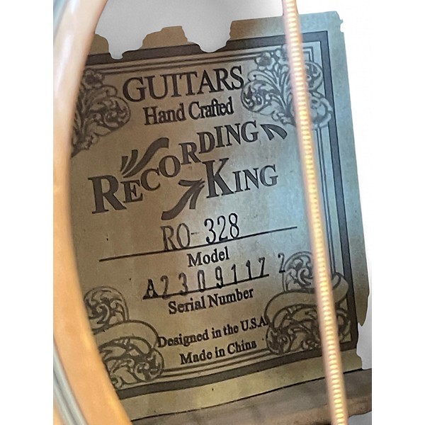 Used Recording King RO 328 Natural Acoustic Guitar