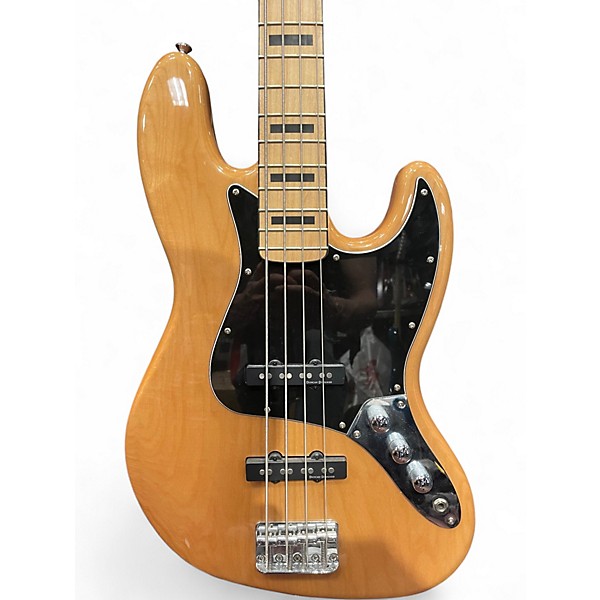 Used Squier Contemporary Jazz Bass Natural Electric Bass Guitar