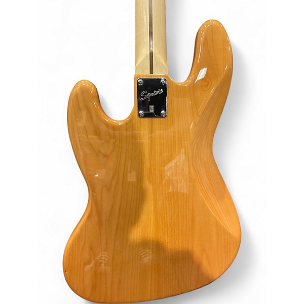 Used Squier Contemporary Jazz Bass Natural Electric Bass Guitar
