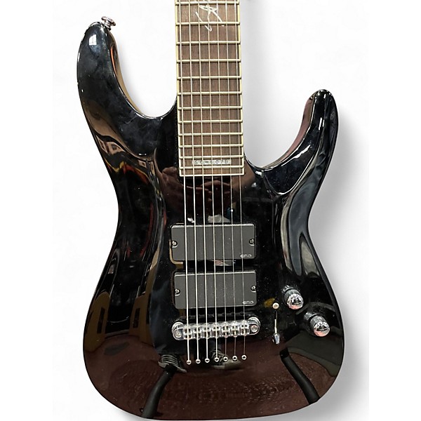 Used 2022 ESP LTD SC607B 7 String Baritone Black Solid Body Electric Guitar