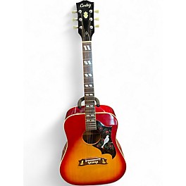 Used Cortez F0055 Cherry Acoustic Guitar