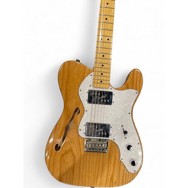Used Squier Vintage Modified 72 Thinline Telecaster Natural Hollow Body Electric Guitar
