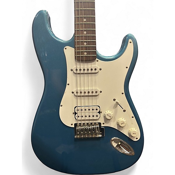 Used Austin AU733 blue sparkle Solid Body Electric Guitar