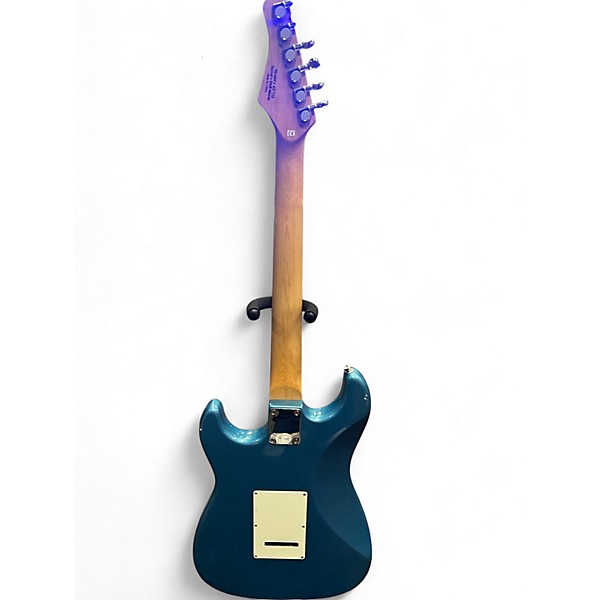 Used Austin AU733 blue sparkle Solid Body Electric Guitar